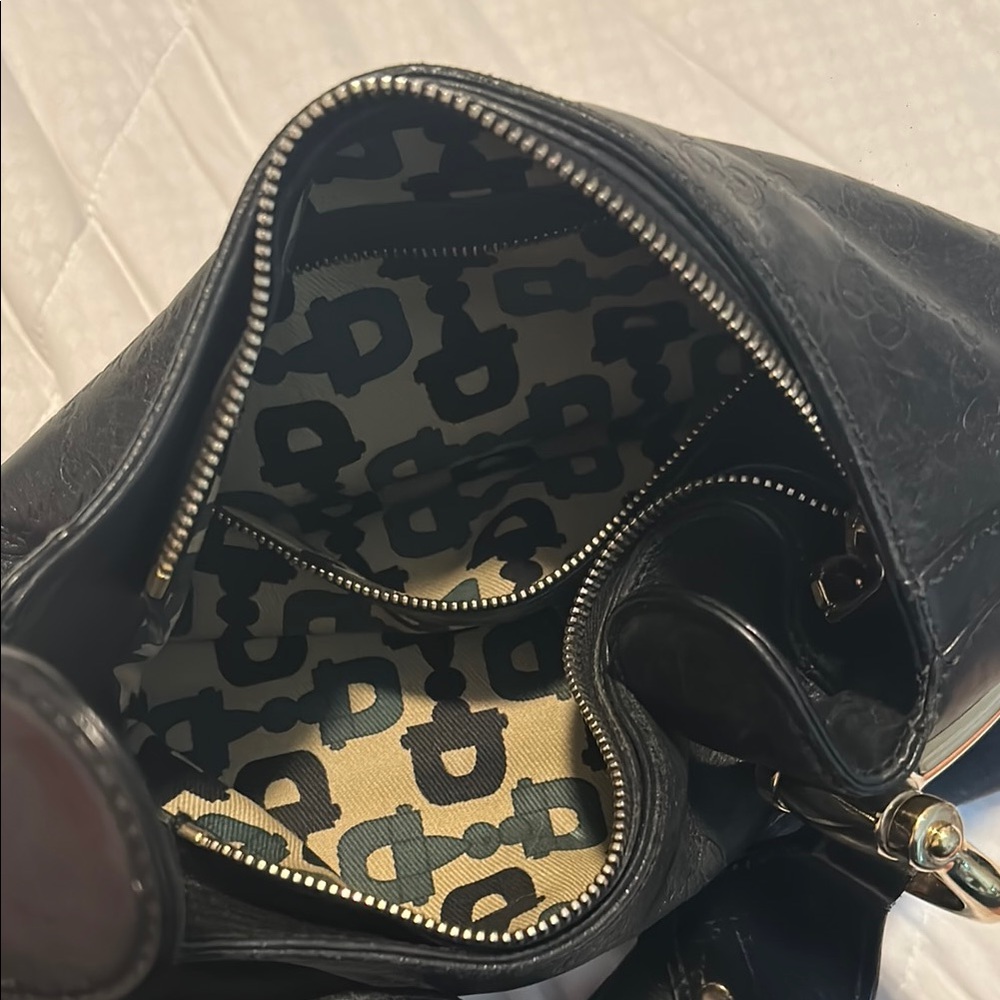 Gucci Horsebit Creole Hasler Guccissima Hobo Gold Black - Picture 11 of 15